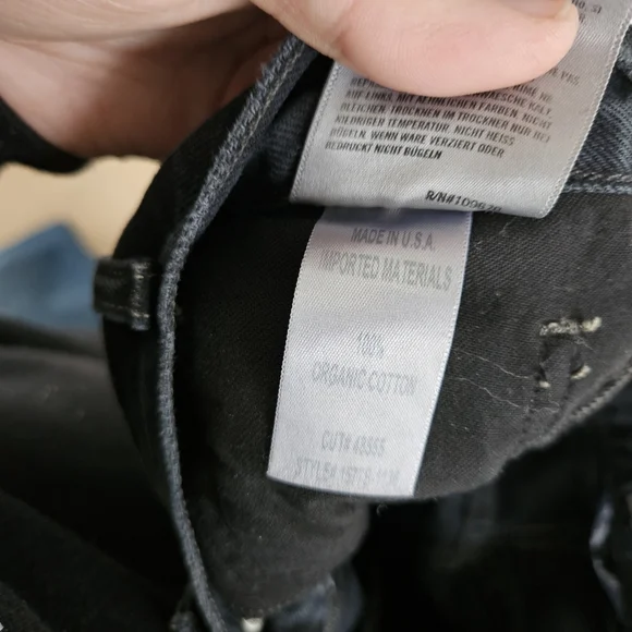 Citizens Of Humanity Liya Distressed Black Straight Leg Pants Size 28 - Picture 6 of 7